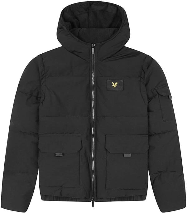 Lyle & Scott 2 in 1 Ripstop Puffer Jacket - Black