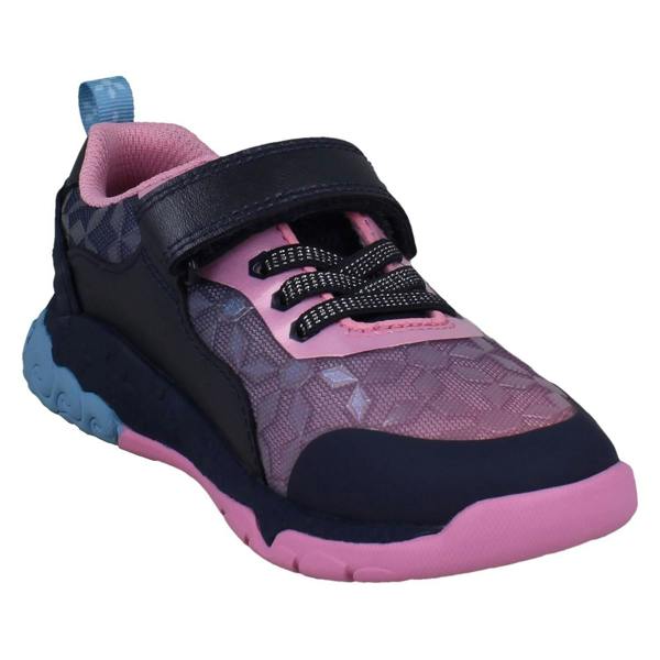 Clarks Girls Clarks Snowflake Detail Casual Trainers Tidal Trail