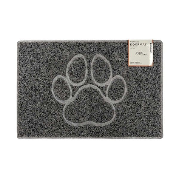 Oseasons Paw Large Embossed Doormat in Grey