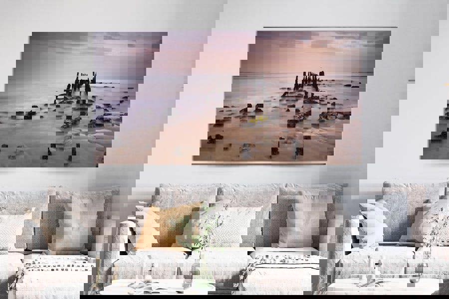 rocky beach coastal canvas print