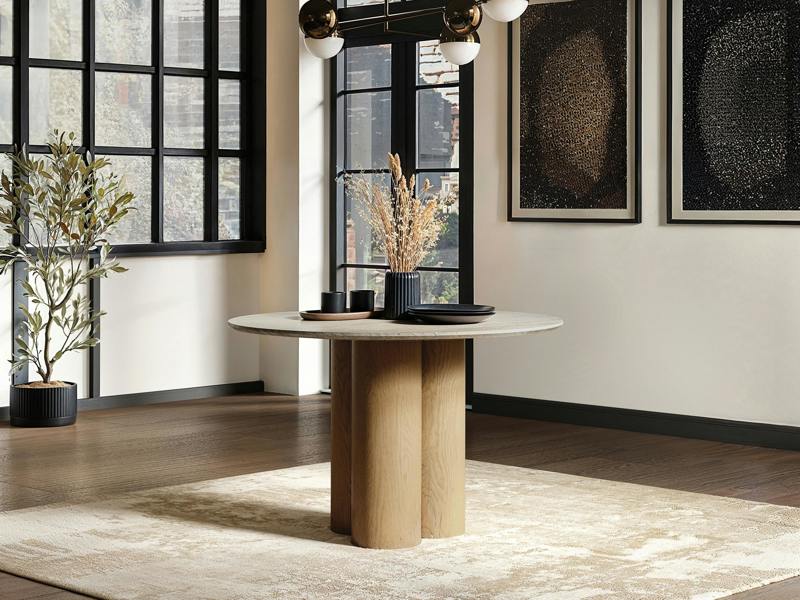 SOLACE+CO Deko Dining Table with 4 Aiko Chairs Set