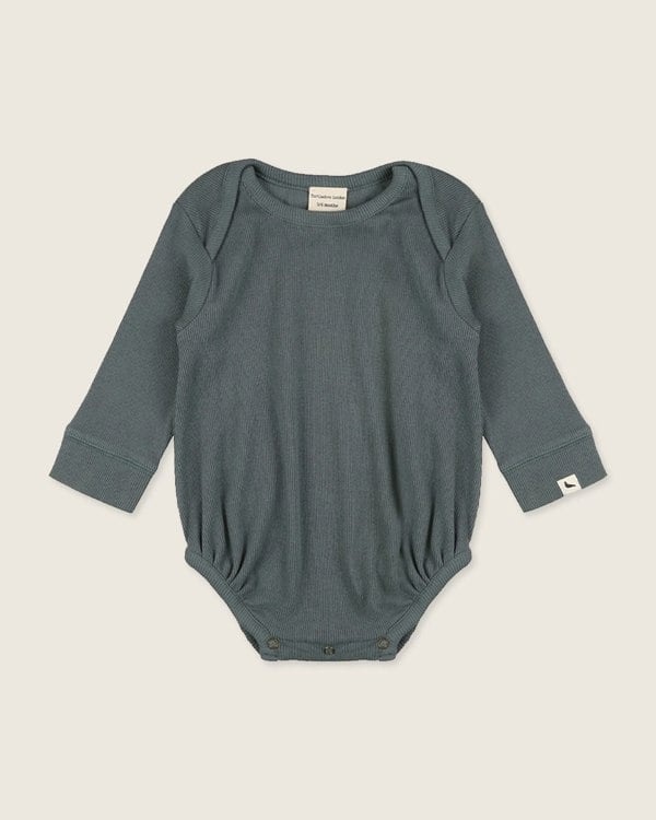 Organic cotton blue baby bodysuit