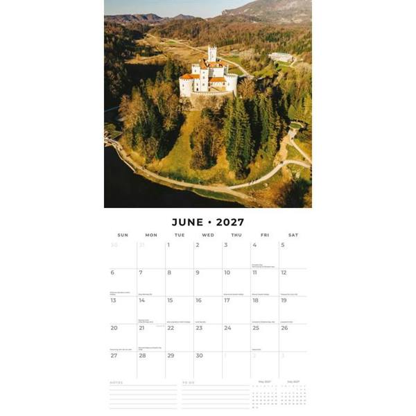 Europe Croatia Calendar 2027, Wall Calendars, Month To View, Travel, Gift
