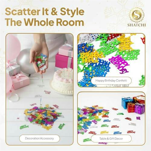 16th Birthday Gold Metallic Confetti Table Decoration, 1 Pack x 14 g for Birthday Parties image 8