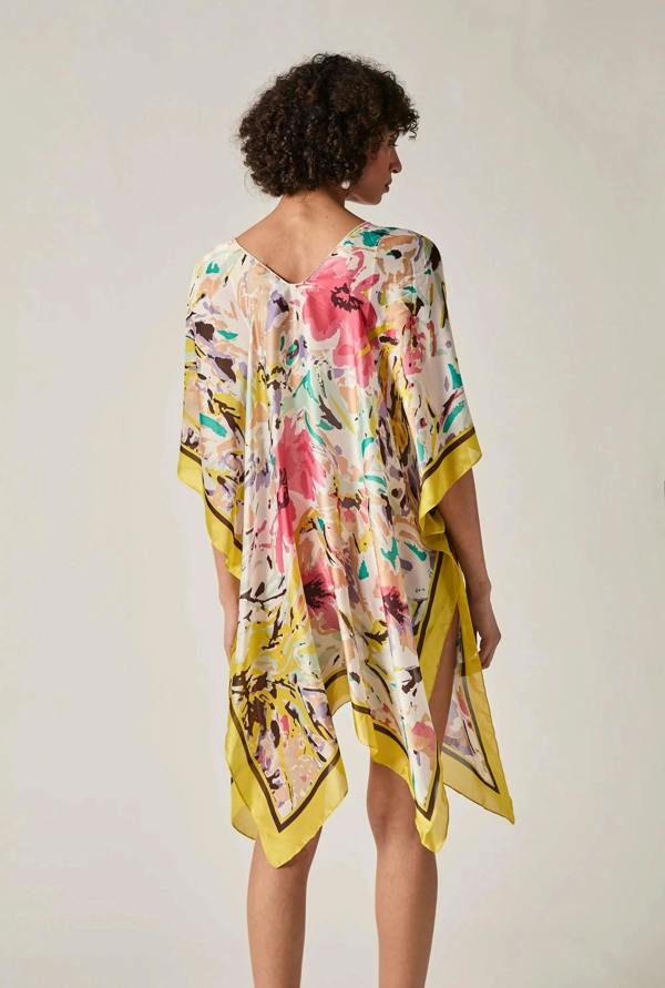 James Lakeland Yellow Floral Mosaic Kaftan