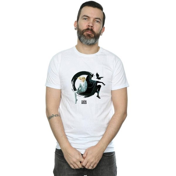 Marvel Mens Cloak And Dagger Ink Circle T-Shirt - White