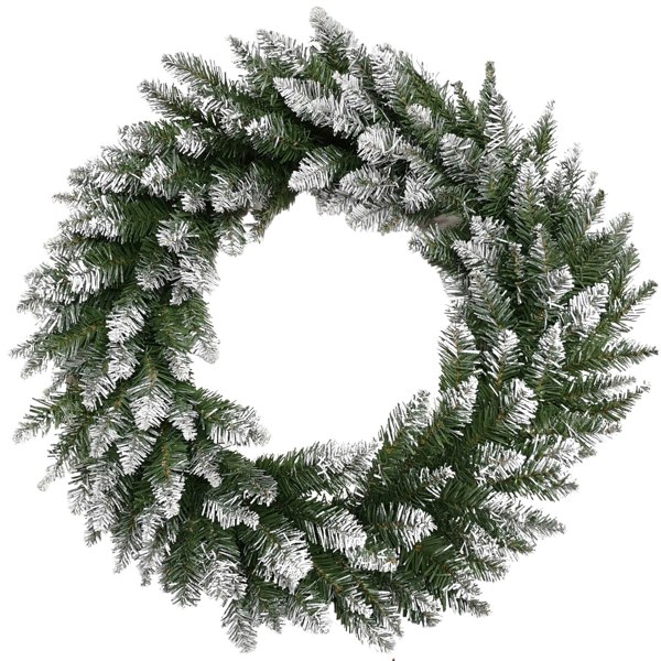 Samuel Alexander 60cm Snow Tip Christmas Wreath with 160 Bullet Tips