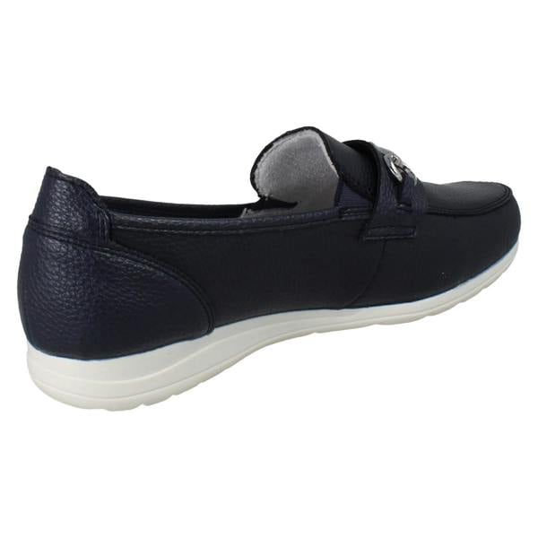 Rieker Womens Casual Flat Loafer Style Slip On Shoes With Chain Detailing L9355