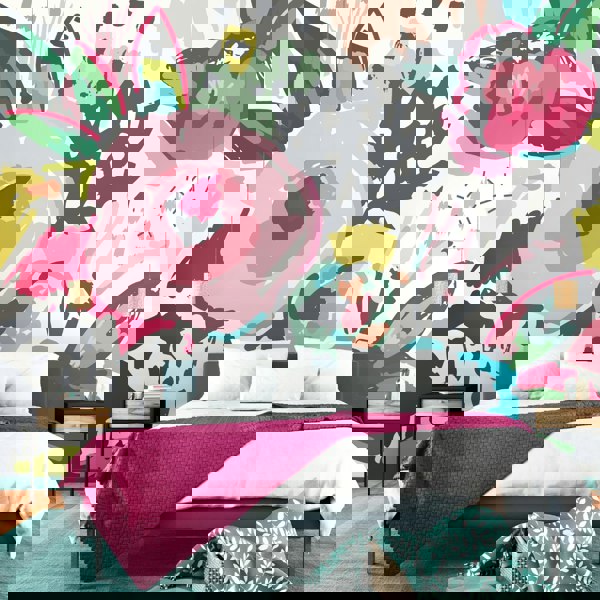 Origin Murals Abstract Floral Wall Mural - Pink