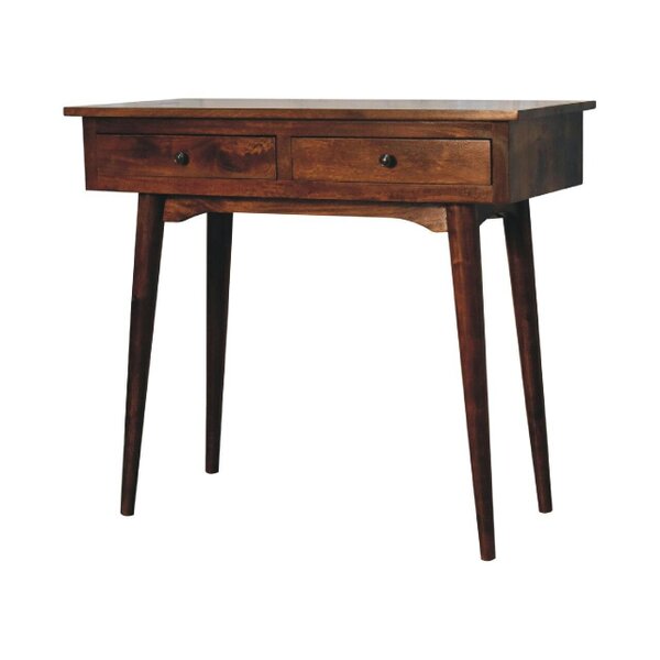 Wyld Haus Kealakekua Chestnut Mango Wood Hallway 2 Drawer Console Table