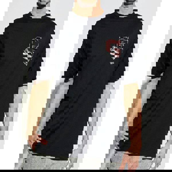 Givenchy Monogram College Embroidered Logo T-Shirt   in  Black