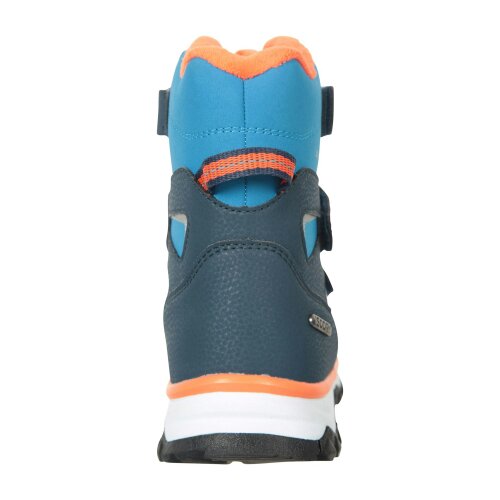 Mountain Warehouse Kids Slope Adaptive Softshell Snow Boots - Blue/Orange