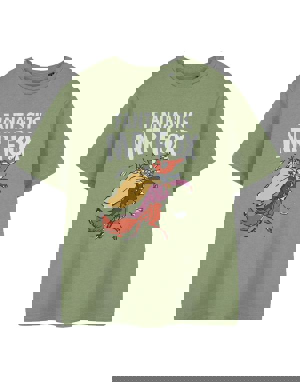 Roald Dahl Unisex Kids Green Fantastic Mr Fox Short Sleeved T-Shirt