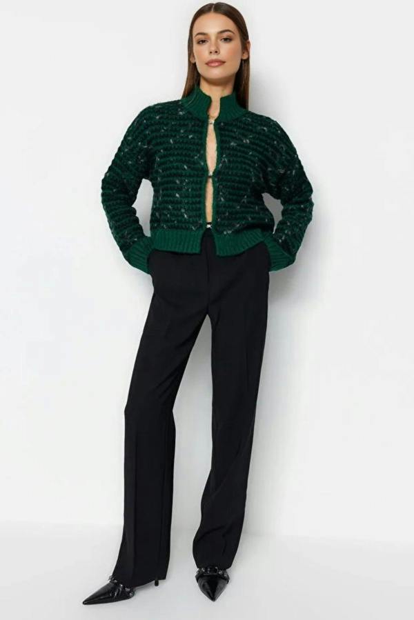 WOVCOR Soft Textured Gradient Knit Cardigan