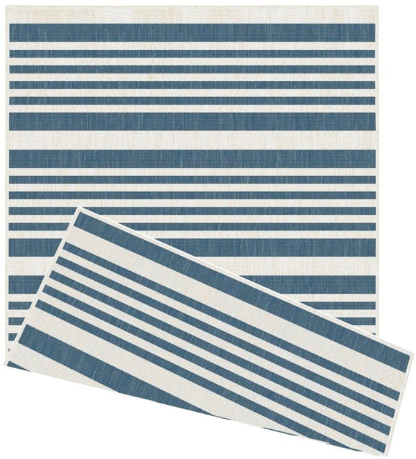 Duo Weave Outdoor Rug: Modern Stripes for Stylish Spaces