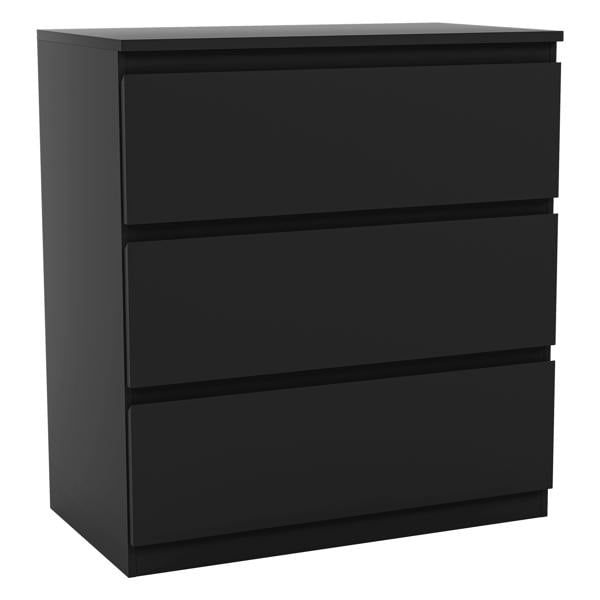 Vida Designs Denver 3 Drawer Chest, Black