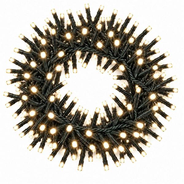 Cluster Christmas Lights with 8 Effects, Green Cable, Low Voltage, Indoor and Outdoor Use - 480 to 960 LEDs image 1