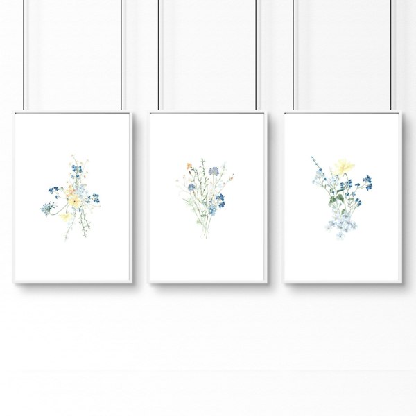 Art Botanical Prints | Set of 3 wall art prints