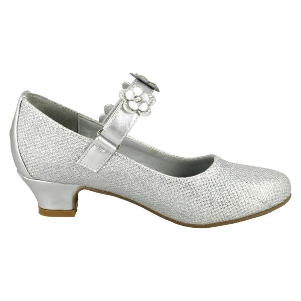 Spot On Girls Spot On Glittery Mid Heel Party Shoes