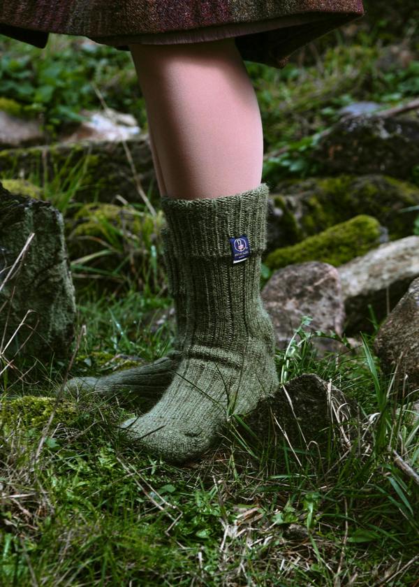 Jemsox British Wool Boot Socks – Dark Apple | 100% British Wool Luxury Boot Socks