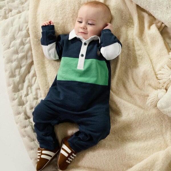 Mini Cuddles Colourblock Romper (Multicolour)