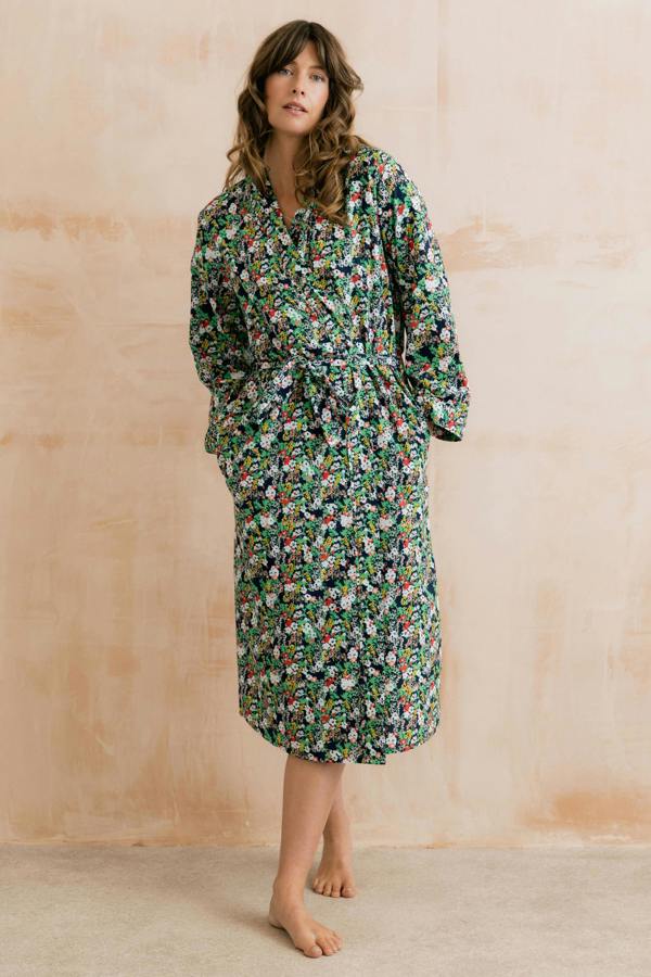 Lily & Me Mayflower Dressing Gown Navy