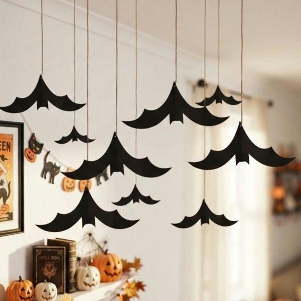 Garden Greatness 10 Pack Hanging Paper Bats Halloween