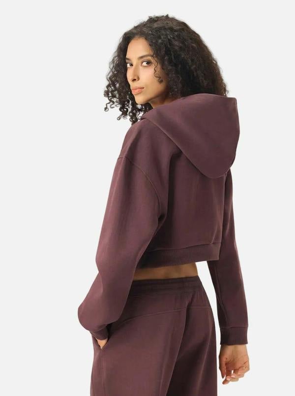 Anniou Cropped Boxy Heavyweight Hoodie