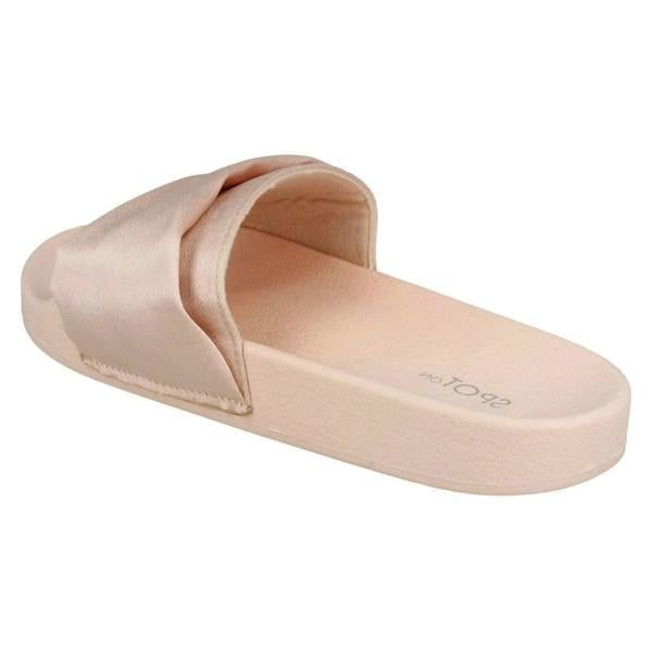 Spot On Ladies Spot On Satin Slider Mules