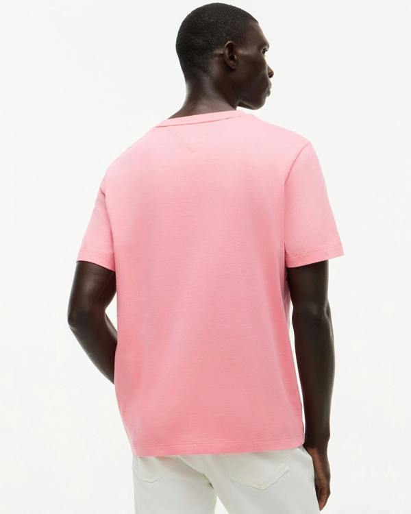 Tommy Hilfiger Essential Seasonal Regular Fit Solid Mens T-Shirt - Doll Pink