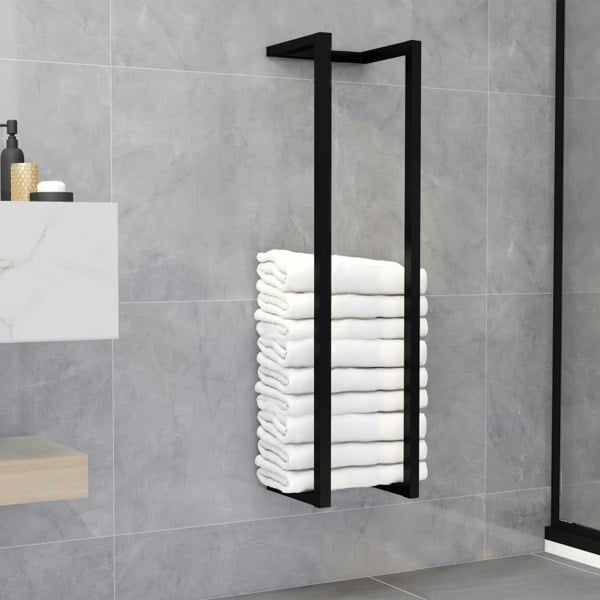Berkfield Towel Rack Black 25x20x95 cm Iron