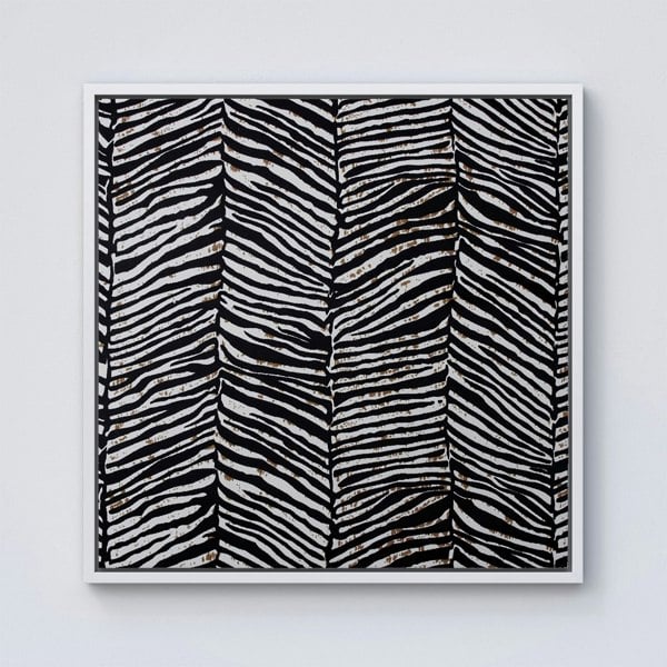 Warren Reed Zebra Pattern Framed Canvas