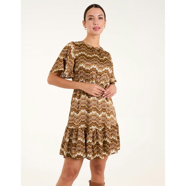 Blue Vanilla Crew Neck Mini Dress