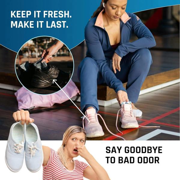 SmellWell XL Freshener Shoe Inserts - Odour Protection for Large Shoes and Boots