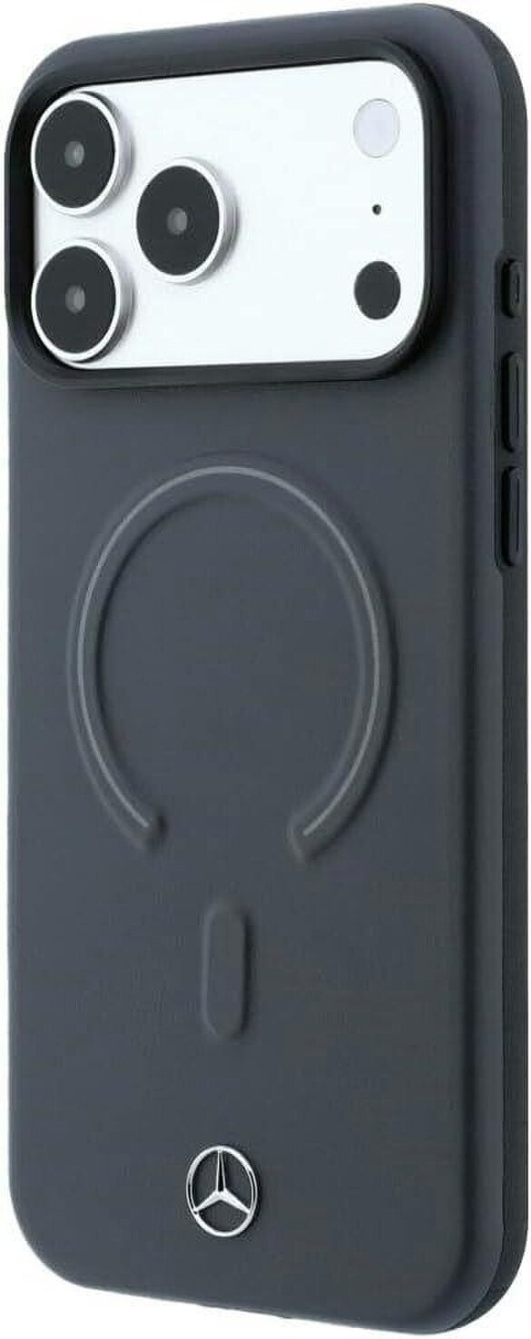 Mercedes Leather 3D MagSafe Case for iPhone 17/18 Pro 6.3" Anthracite - MEHMP18L25PEMMOA