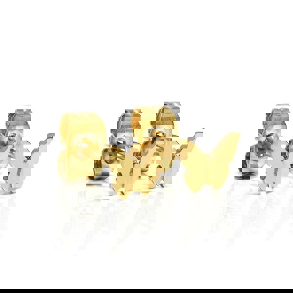 Say It With Children's Butterfly Earrings - Yellow Gold Plated