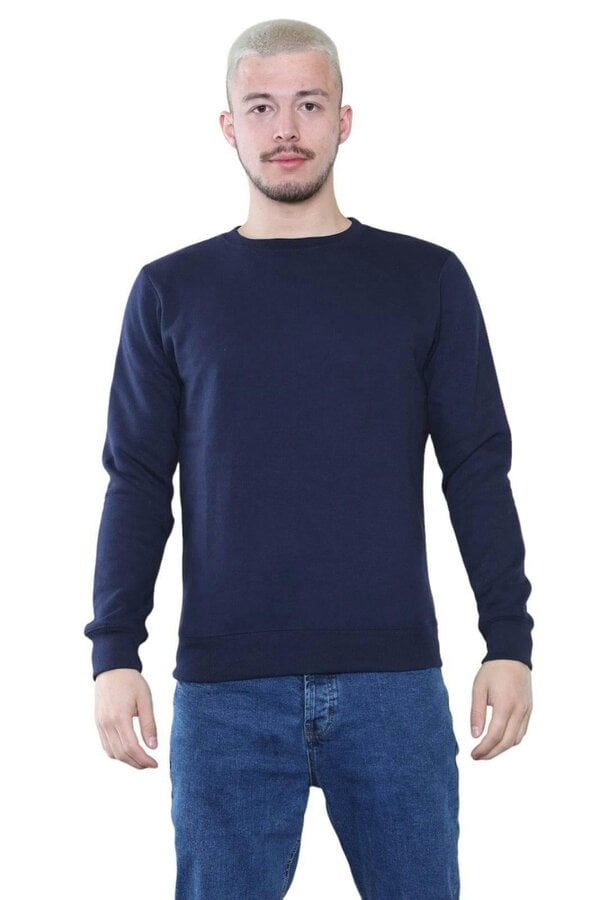Elaina Fashion Men's Classic Navy Sweatshirt - Casual Comfort and Stylish Fit