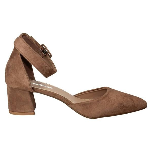 Anne Michelle Ladies Anne Michelle Block Heel Closed Pointed Toe Court Shoes F90125