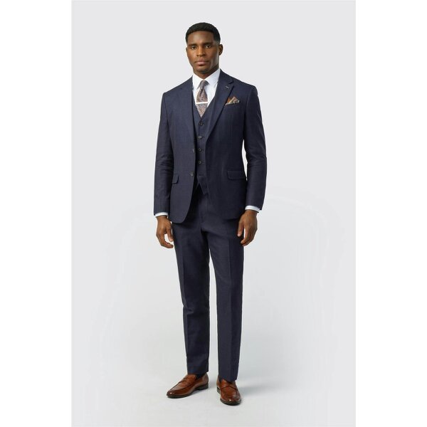Ted Baker Tailored Fit Navy Linen Cotton Jacket