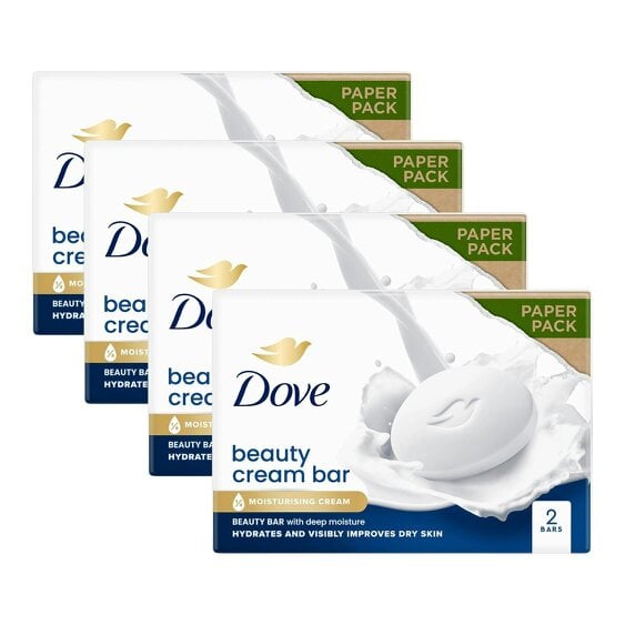 Dove Orignal Moisturising Beauty Cream Bar for Soft & Smooth Skin, 2x90g, 4 Pack