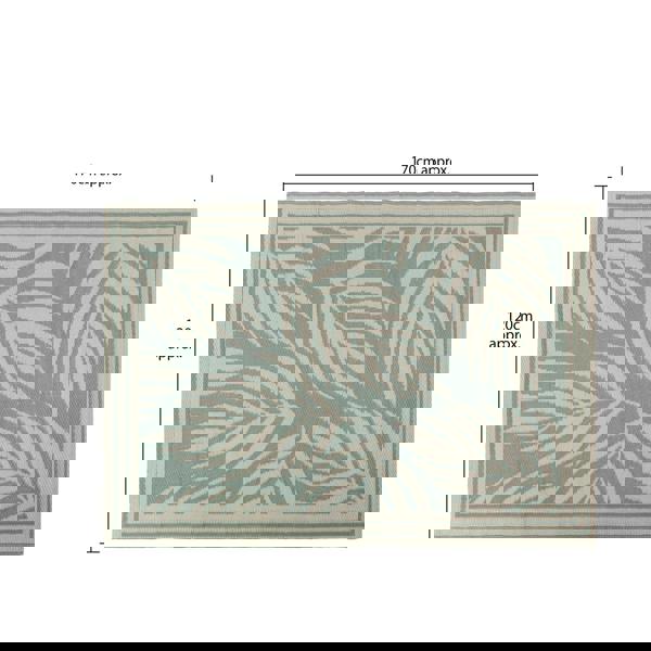 JVL The Gardener Reversible Large Leaf Outdoor Garden Rug 120x170cm