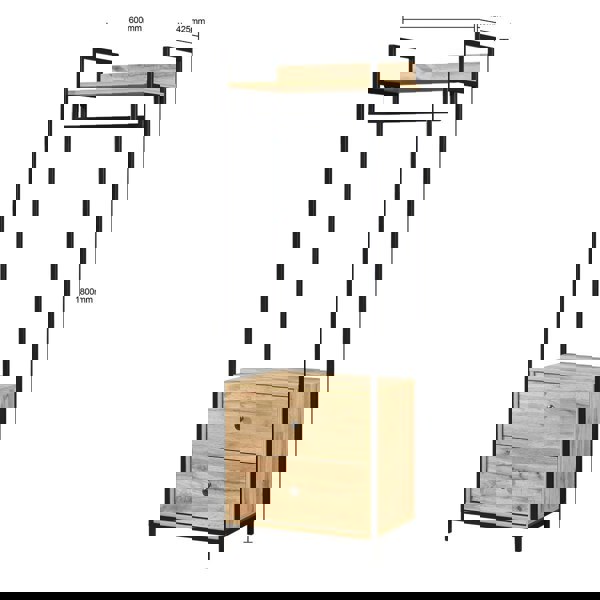 Swish Furniture Alva Open Wardrobe with 2 Drawers