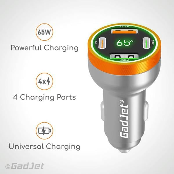 4-Port Fast Car Charger