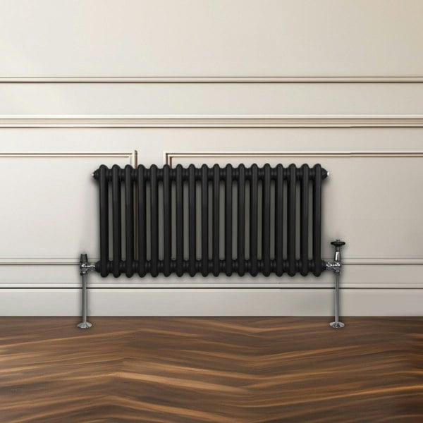 Monstershop Traditional 2 Column Radiator - 300 x 832mm - Black