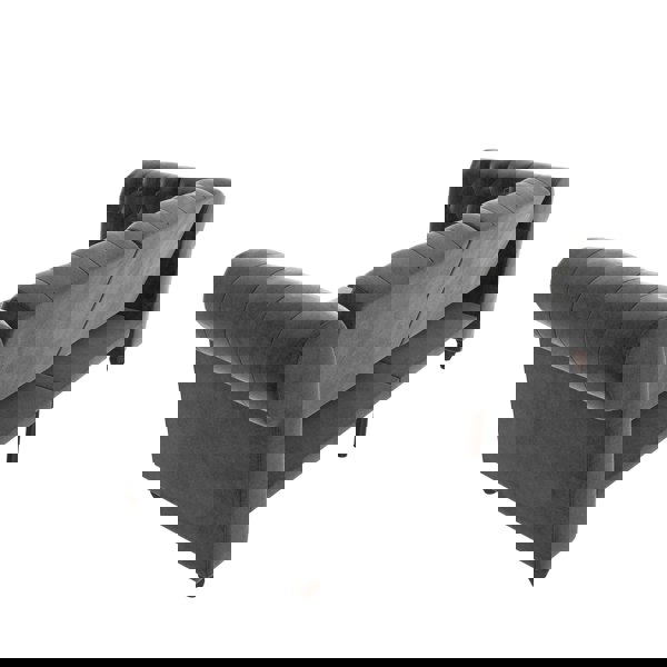 Dorel Home Felix Chesterfield 3 Seater Sofa Bed in Velvet Grey