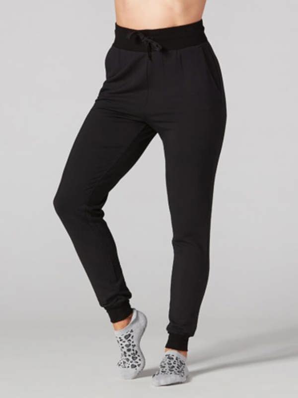 Tavi High Waisted Fit Jogger - Ebony
