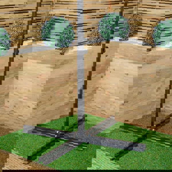 Samuel Alexander 3m Blue Cantilever Parasol with Crank & UV Protection Garden Umbrella