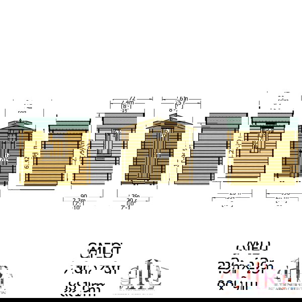 Shire Camelot 8x8 Log Cabin 19mm interlock Cladding with security window