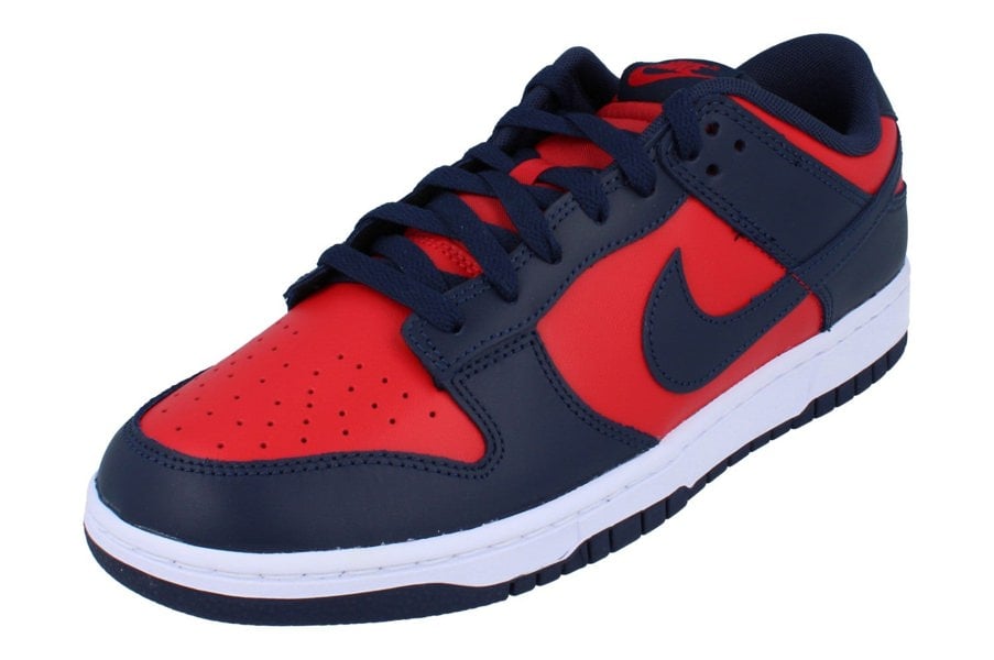 Nike Dunk Low Retro Mens Trainers Dv0833  601 - University Red Obsidian White 601 - Photo 0
