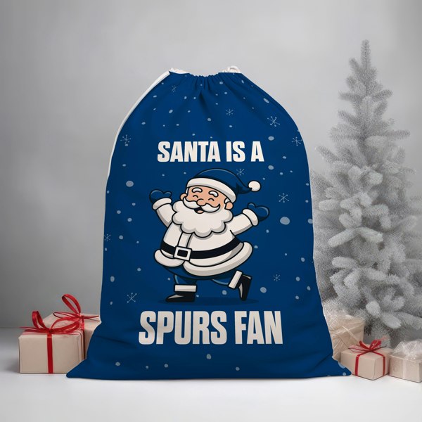 BritishmadeGifts Santa is a Spurs Fan - Football Fan Santa Sack